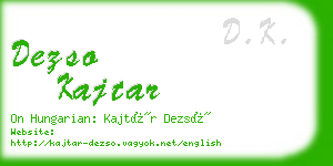 dezso kajtar business card